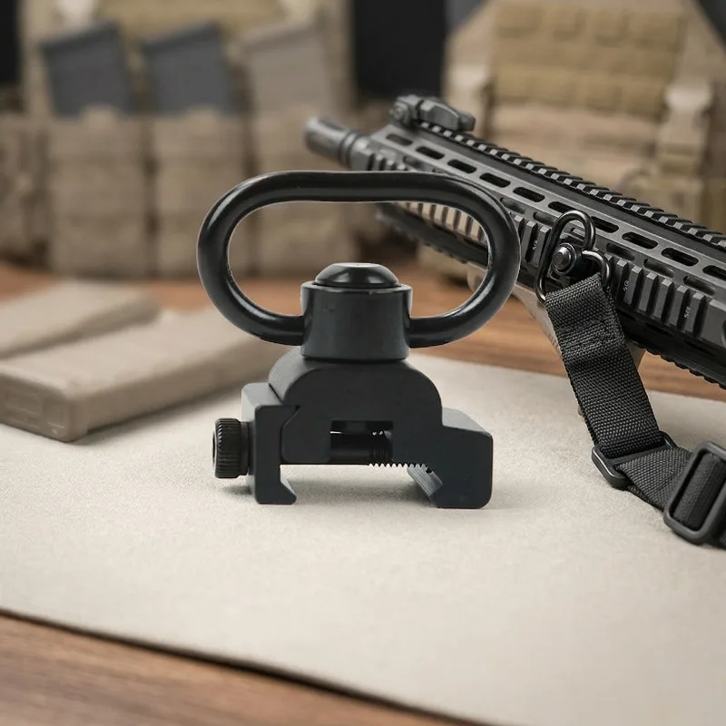 

Tactical QD Sling Swivel Mount 20mm Picatinny Rail Adapter Heavy Duty Quick Detach Sling Ring for Rifle Shooting Hunting Gear
