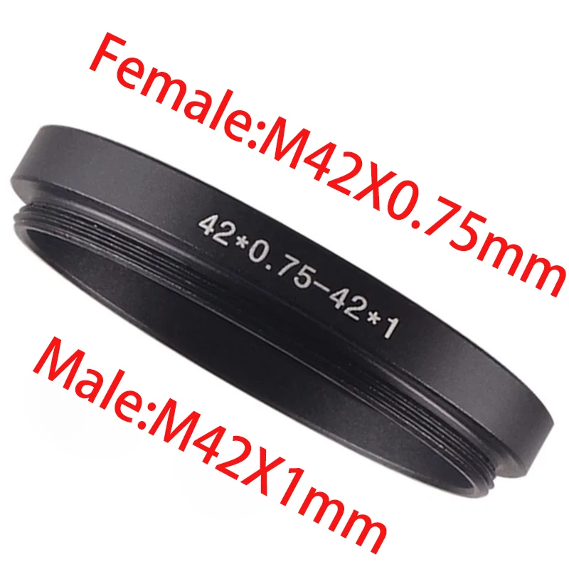 M42*0.75-M42*1 Adapter Ring, M42*1mm External Thread to M42*0.75mm Internal Thread, T2 to M42 Extension Ring
