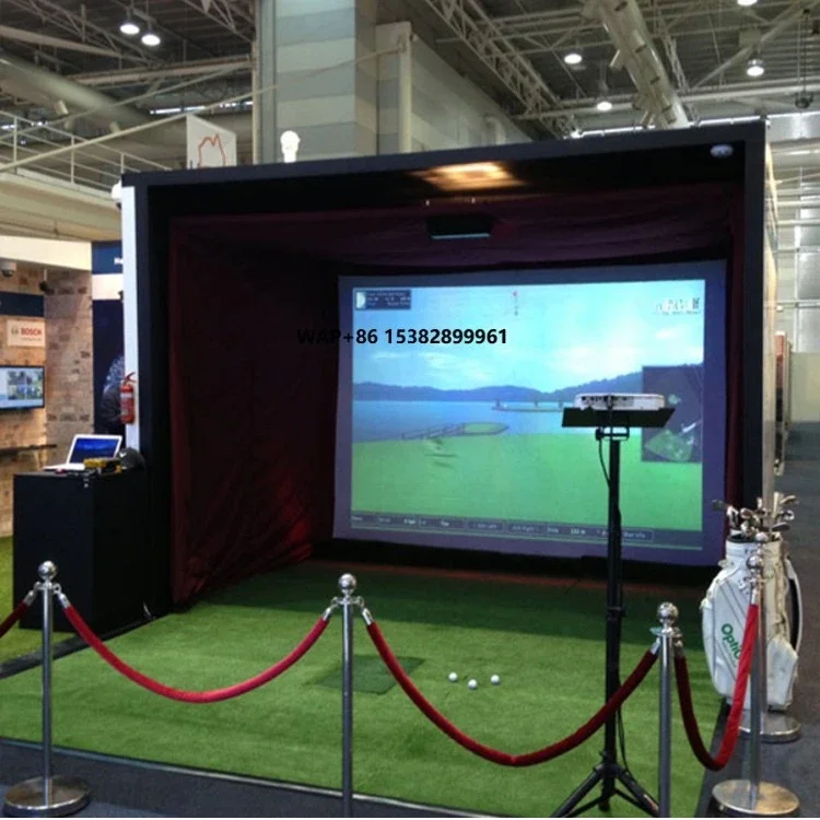 Portable Golf Clubs Training Inflatable Simulator Golf Tent Practice Inflatable Golf Hitting Screen Tent