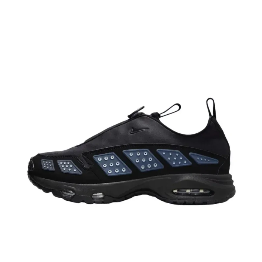 Nike Air Max Sunder Men's and Women's Casual Running Shoes Shock Absorbing and Slip Resistant Black and Blue Colorway