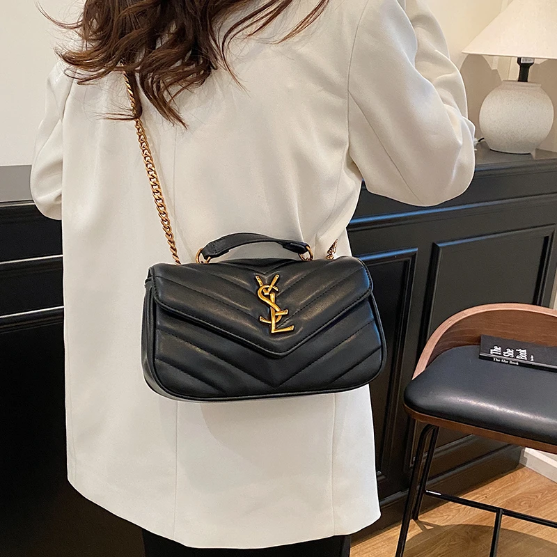 

2025 New High-end Luxury Brand Ladies Leather Shoulder Bag Famous Designer Simple Elegant Paris