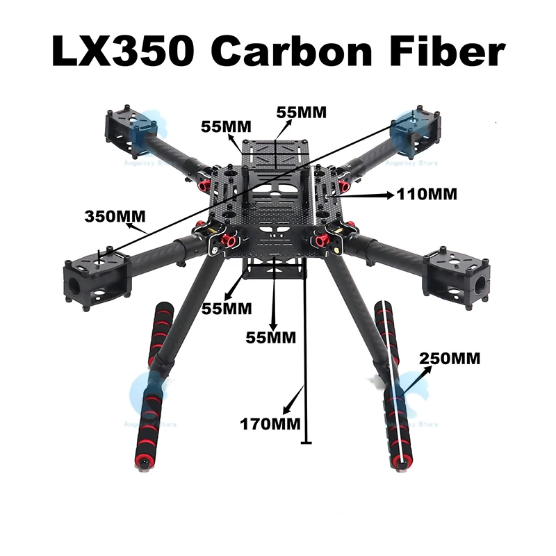 Cadre AN LX350 PRO avec drone 350 pro Frame 350 pour Multicopter RC 4 axes FPV Quadcopter Heli multi-rotor avec train d'atterrissage