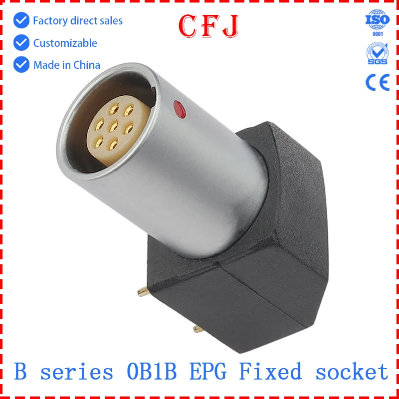 CFJ EPG.0B.1B.302.303.304.305.306.307.308.310.312.314.316 CLL Metal connector for internal fixed socket Aviation plug