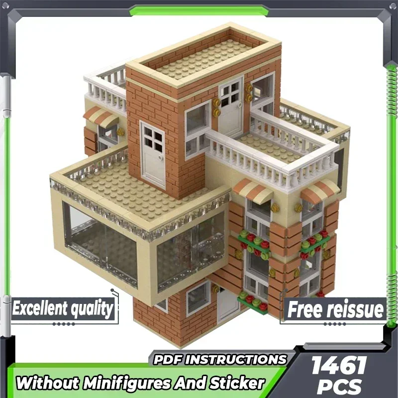 City Street View modelo Moc ladrillos de construcción Kongming Lock Crossor House tecnología bloques regalos juguetes de Navidad DIY conjuntos de montaje