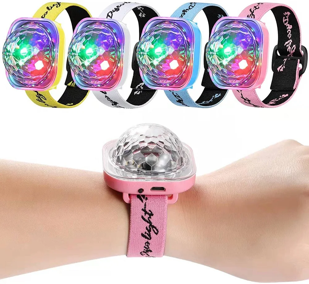 USB Charging LED Night Light Disco Light Wristband Bracelet Outdoor Sports Wristband Party Light Children's Birthday Gift