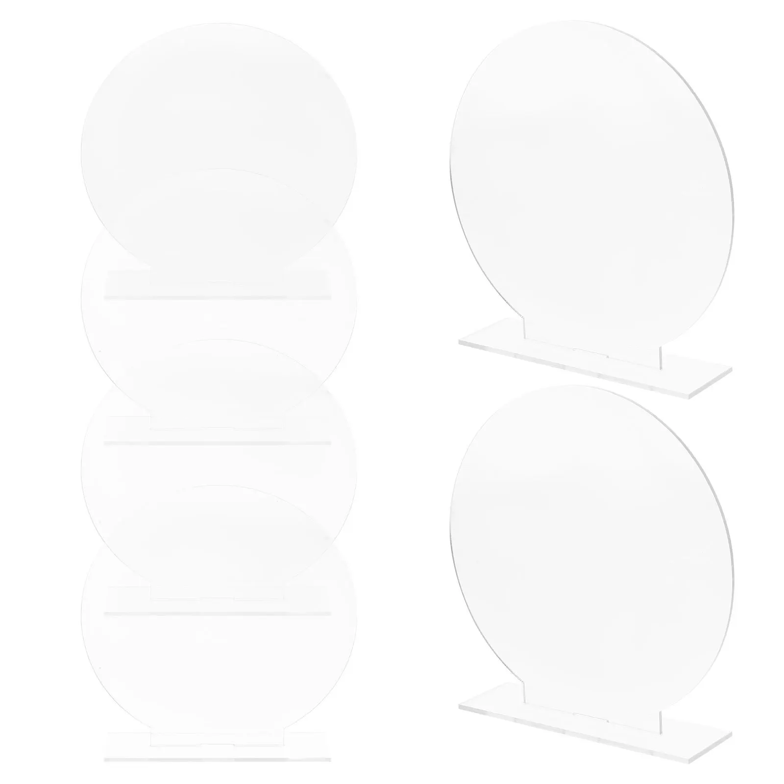 

6Sets Acrylic Table Number Signs Elegant Wedding Party Table Blank Reusable Standing Signs for Reception Decor