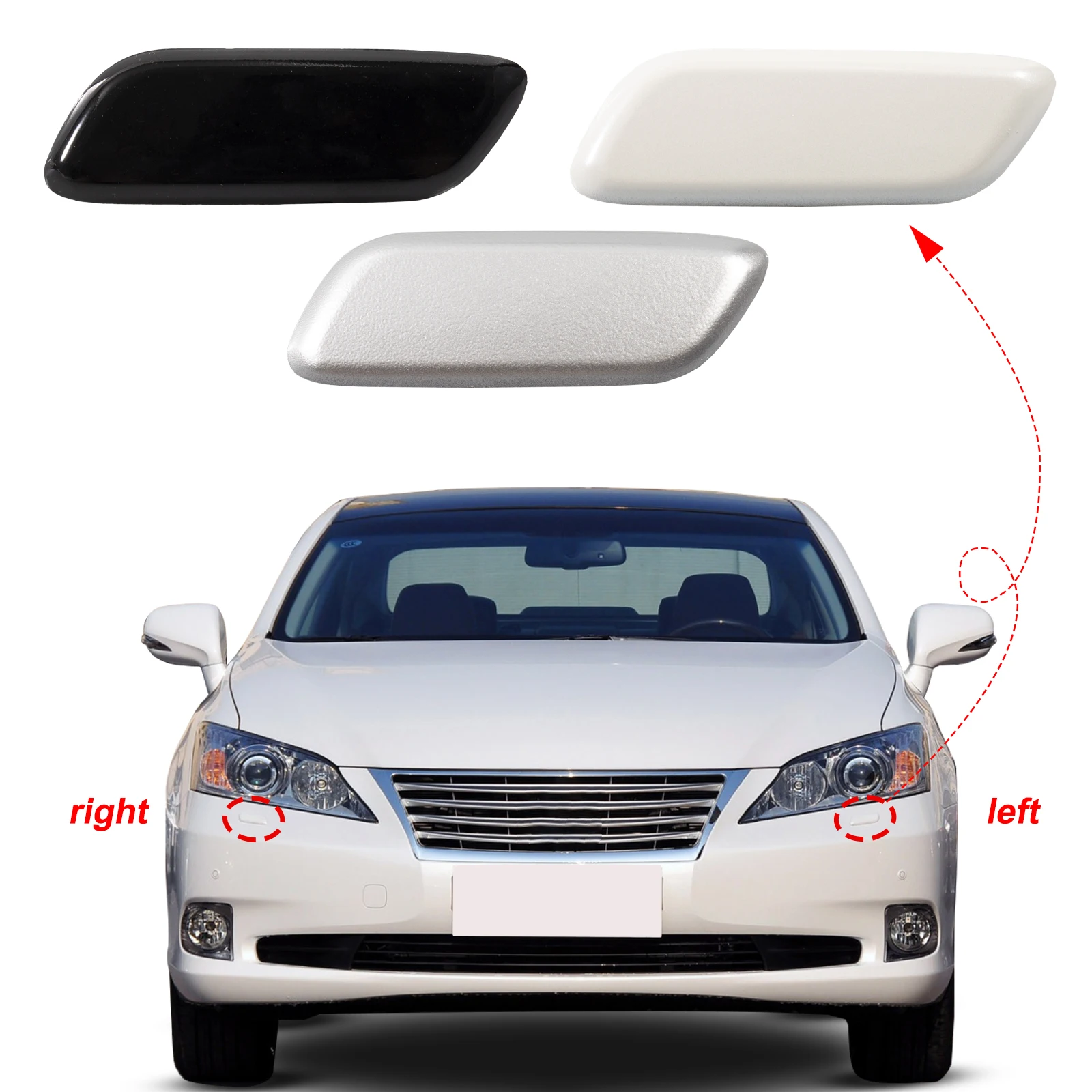 Front Bumper Headlight Washer Cover Headlamp Jet Spray Nozzle Cap For LEXUS ES350 Accessories 2010 2011 2012