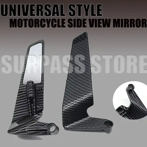 Motorcycle Universal Accessories Motorcycle Rearview Mirror Wings Rearview Mirror Rotatable Aluminum Alloy Side Mirrors 8/10mm