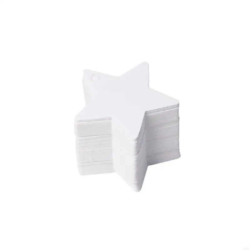 45Be 100 pezzi da star da star blank Kraft Card Card Tag Etichetta natalizia Crafoglio nozze Natale