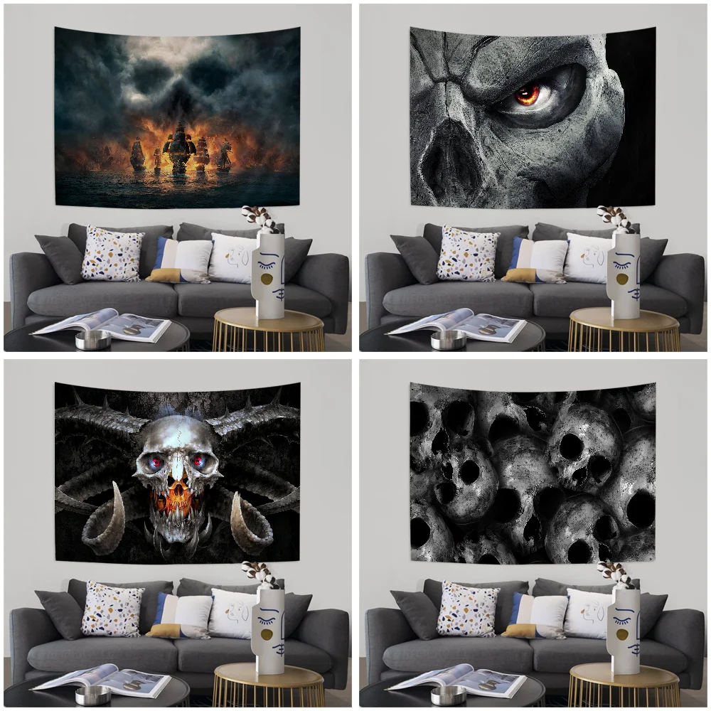 

Horror Skull Wall Tapestry Bohemian Wall Tapestries Mandala Wall Hanging Home Decor