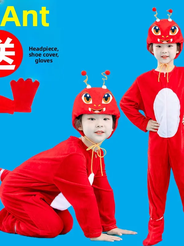 

loween Ant Animal Performance Costume Children's Large Size Stage Performance Dance Clothes for Nursery River Crossing Play