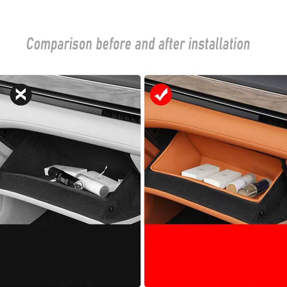 FOR HUAWEI AITO M7 2024 Car front passenger storage box glove box leather storage accessories