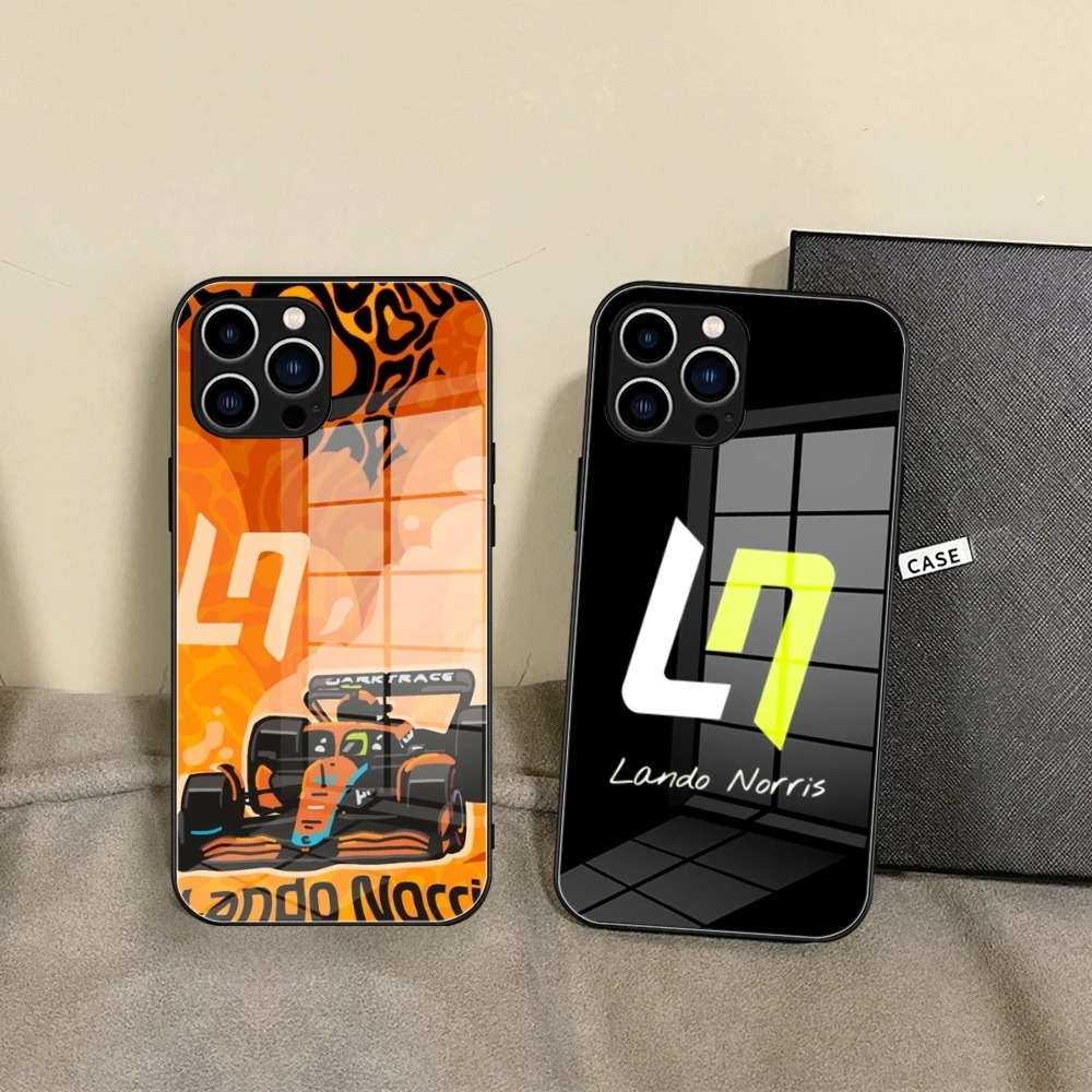 F1 Formula 1 Lando Norris Racing Phone Case Tempered Glass For IPhone 16 15 14 13 12 Pro Max Plus Samsung S24 S23 A55 A54 Covers