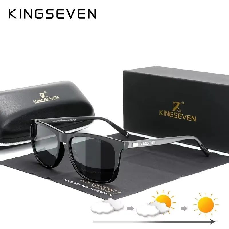 KINGSEVEN New Aluminum Frame Sunglasses  Men Fashion Polarized UV400 Eye Protection Glasses Women's Accessories Vintage Eyewear