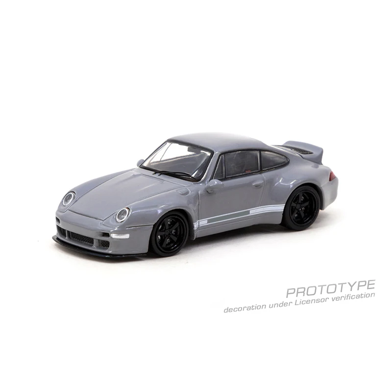 TW In Stock 1:64 993 Remastered By Gunther Werks Grey Diecast Diorama Car Model Collection Miniature Toys Tarmac Works