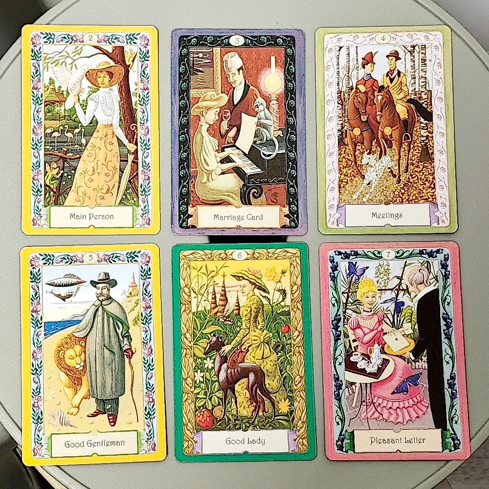 Mystisches Kipper-Deck, 36 Stück, Orakelkarten mit Schlüsselwörtern, 9 x 6 cm, deutsches System der Wahrsagerei