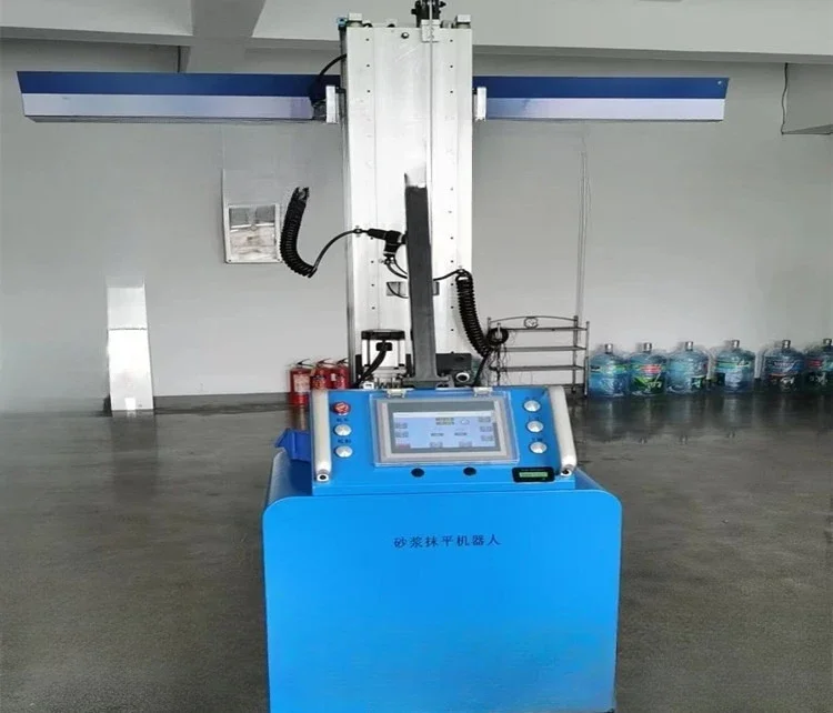 Supply 3 meters high intelligent mortar smoothing robot automatic wall plastering machine stone