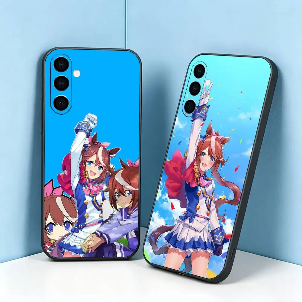 Umamusume-E Pretty Derby-S  Phone Case Black Silicone Soft For Samsung Galaxy A73,A72,A71,A70,A53,A52,A51 Gift