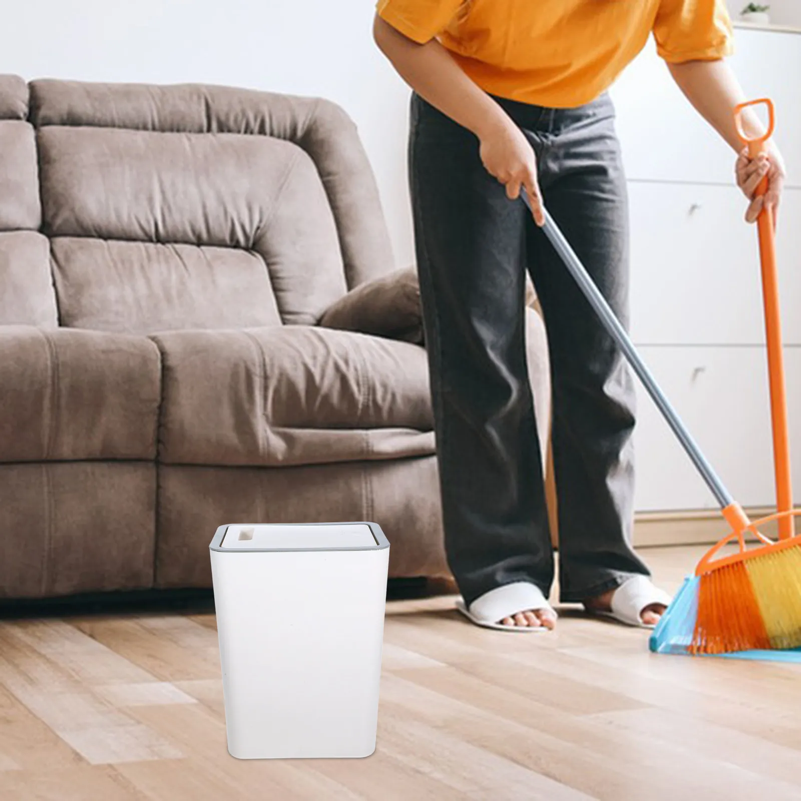 

Узкое мусорное ведро для дома, пластиковый контейнер для отходов для ванной, кухни, спальни, офиса