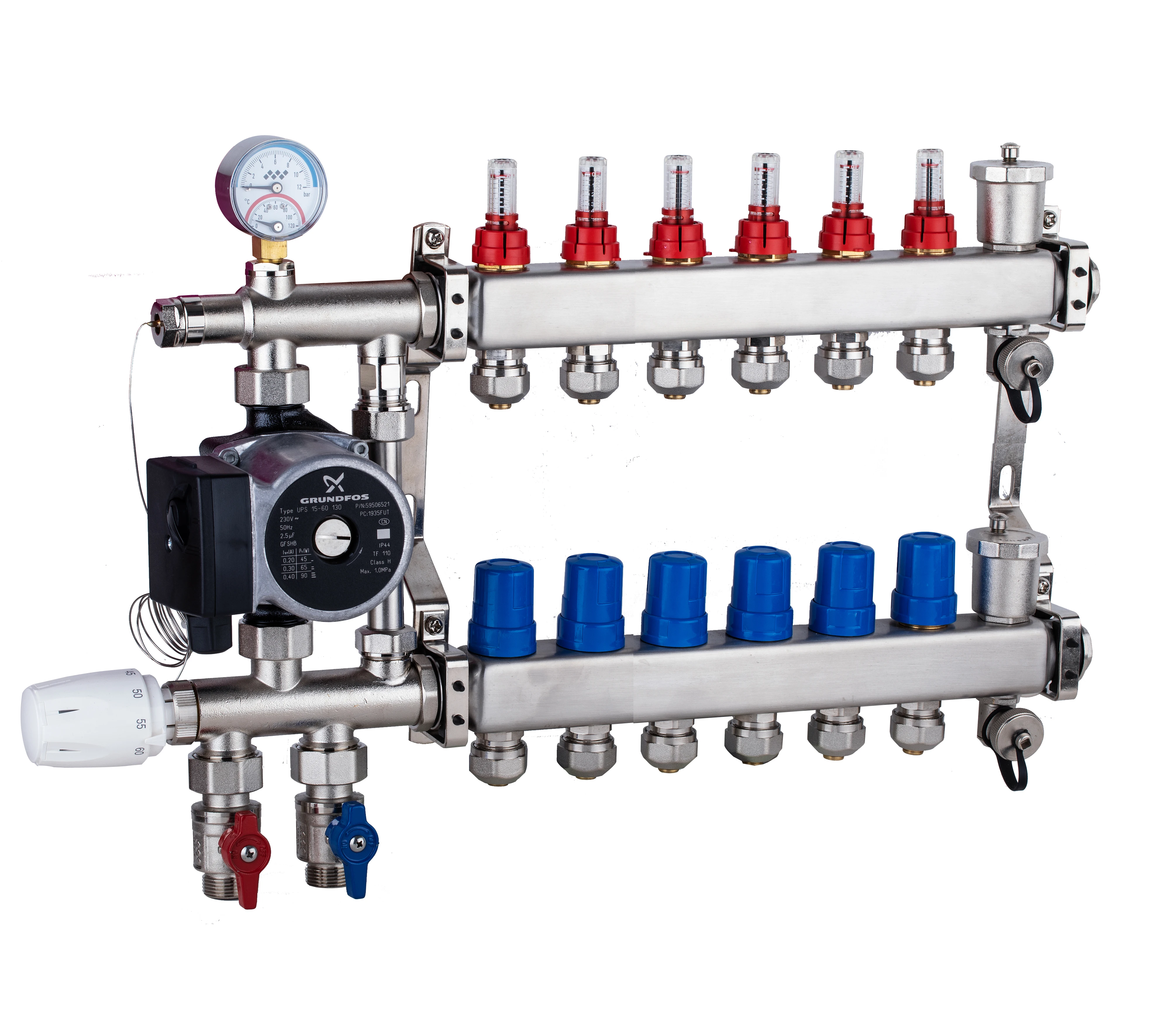 

Distributor Manifolds with Pump Mixer Kit Floor Heating Manifold with Pump