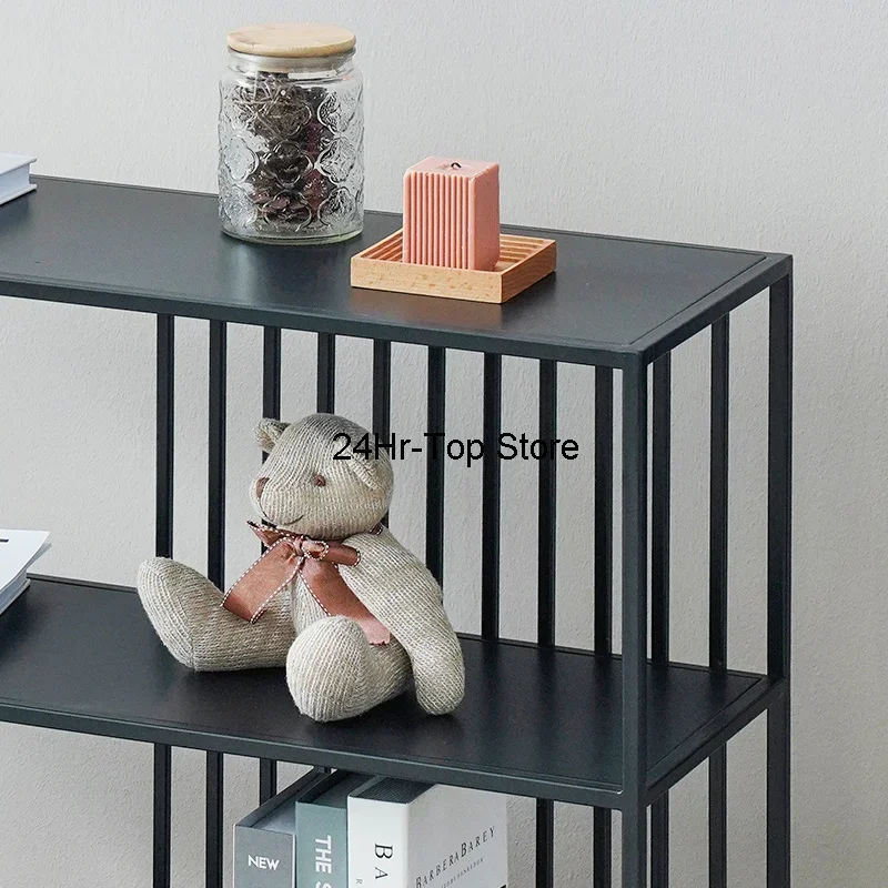 Ferro Multi-Layer Storage Rack, Sala de estar, Piso de Teto, Varanda Canto Rack, Display Rack, Estante Porch Partition