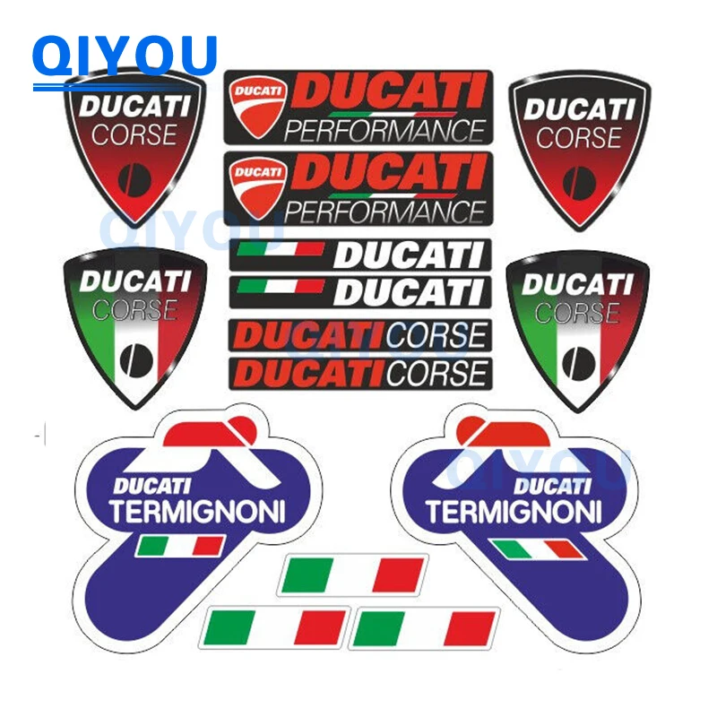 Значок DUCATIs, наклейки высокого качества, Светоотражающая наклейка, наклейка из ПВХ, подходит для шлема, внедорожника, кузова, доски для серфинга