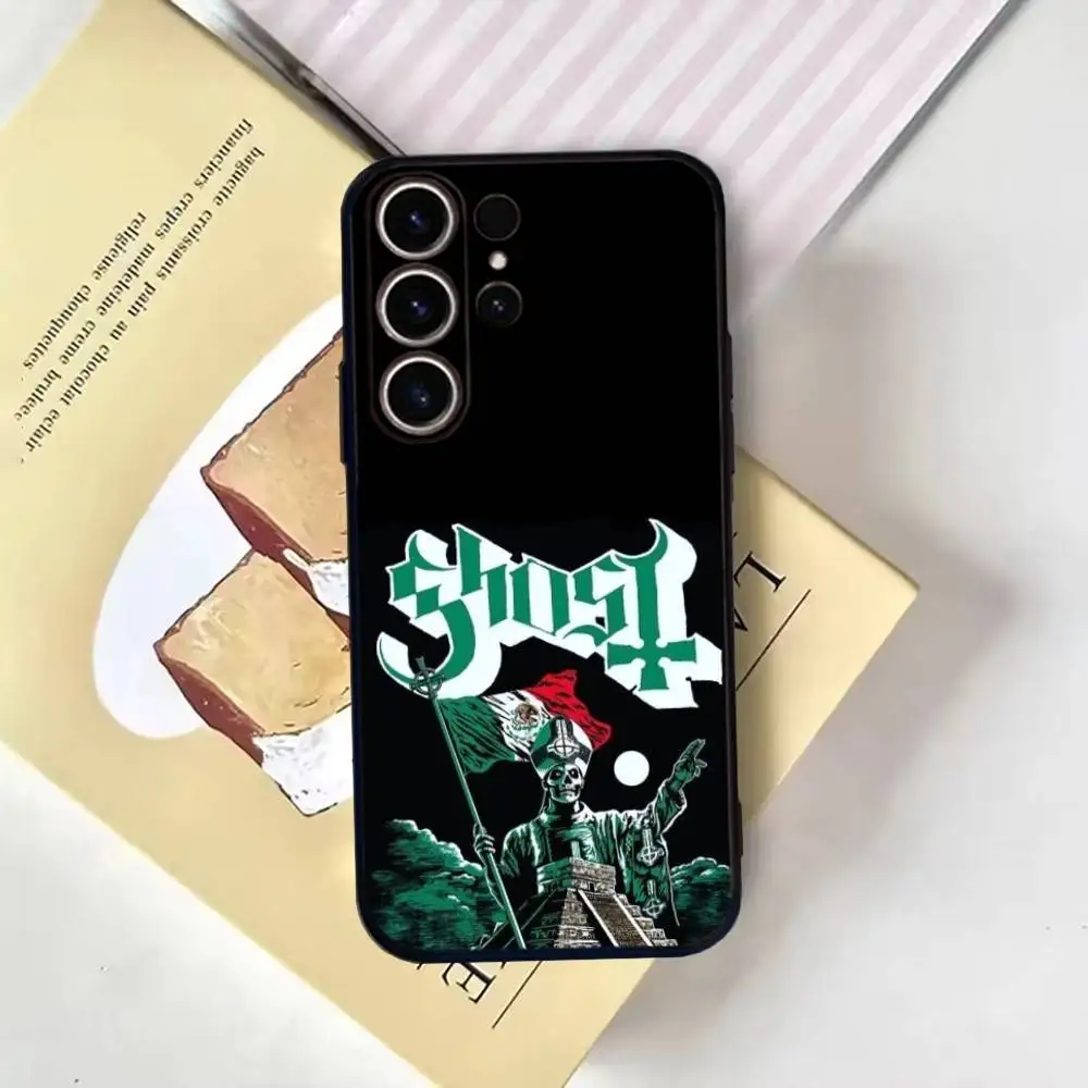 حافظة هاتف Ghost Heavy Metal Band لهاتف SamsungS25,24,21,22,23,30,Ultra,20,Plus,Fe,Lite,not,10,9,Soft Black Cover #6
