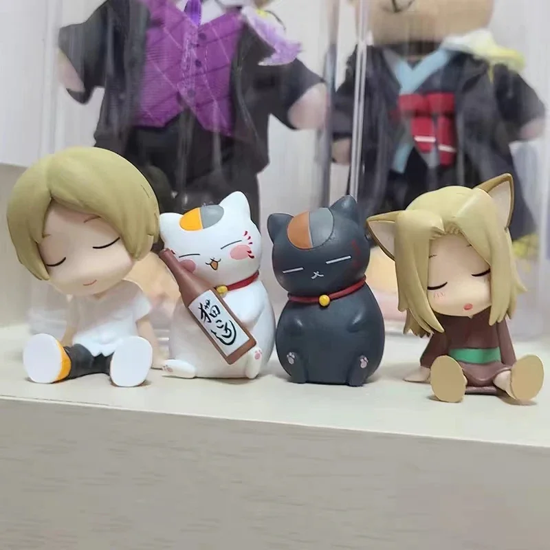 TakaraTomyArts capsule toy cute Shoulder Zun Fig. Natsume Yuujinchou Takashi Natsume Nyanko Neko Fox sitting sleeping figures