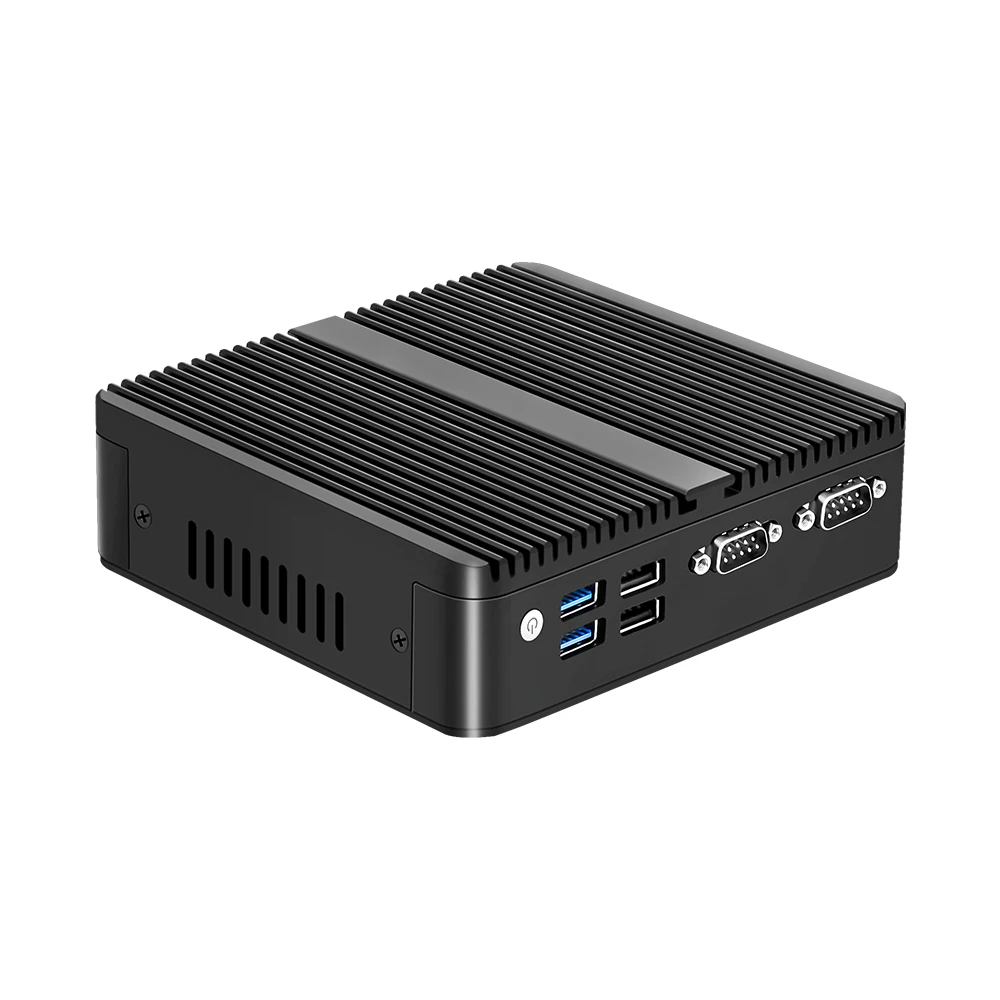 12th Gen Fanless Mini PC Alder Lake N100 Quad Core Dual LAN 2*COM NVMe Windows 11 3x4K Pfsense Internet Server Industrial PC