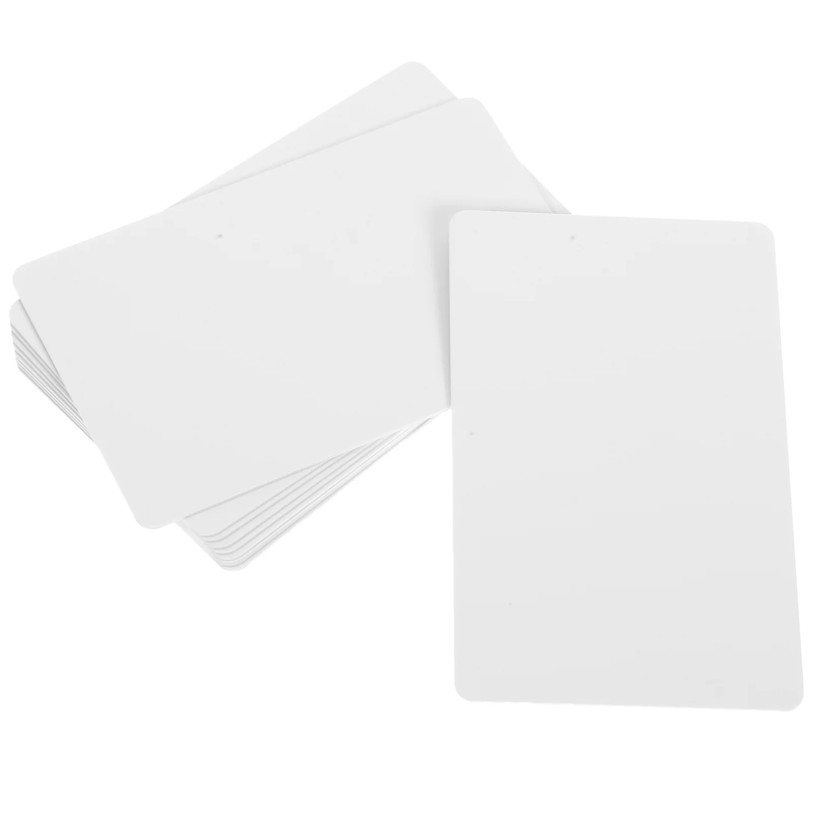 

10 Pcs Blank Employee Cards White PVC Id Tags Dual Side Coated Printable Card Craft Project Plastic Labels