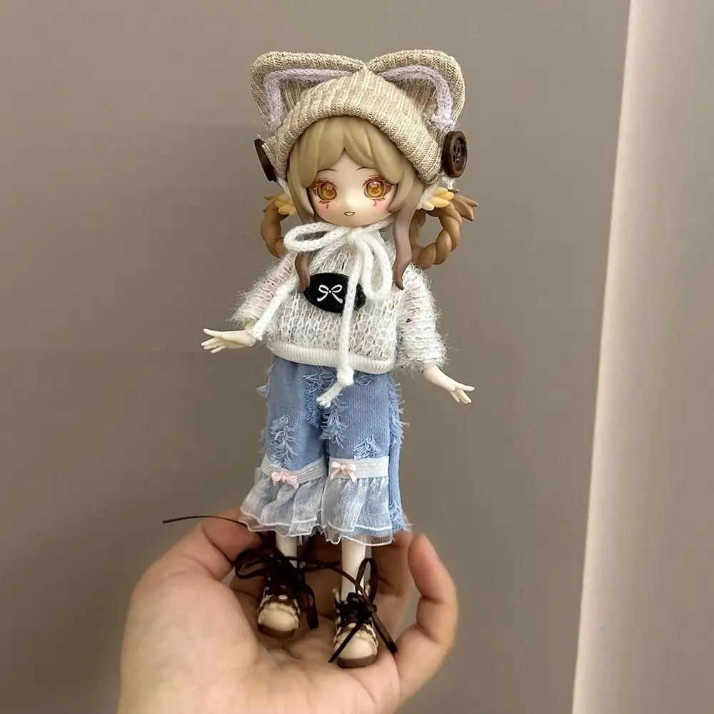 Change Clothes Material OB11 Doll Clothes Rabbit Ears Hooded Cloak BJD Doll Clothes Bear Ears Doll Clothes Set Teens Collection