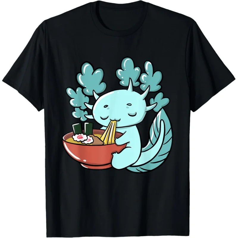 

Cute Kawaii Anime Axolotl Japanese Ramen Noodles T-Shirt