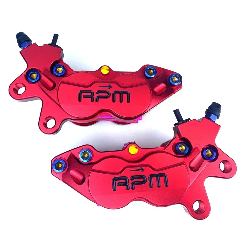 RPM Motorcycle Brake Caliper 40mm Mounting P4 Piston Axial Brake Pump For Honda Yamaha Kawasaki Suzuki Scooter Dirt Bike Modify