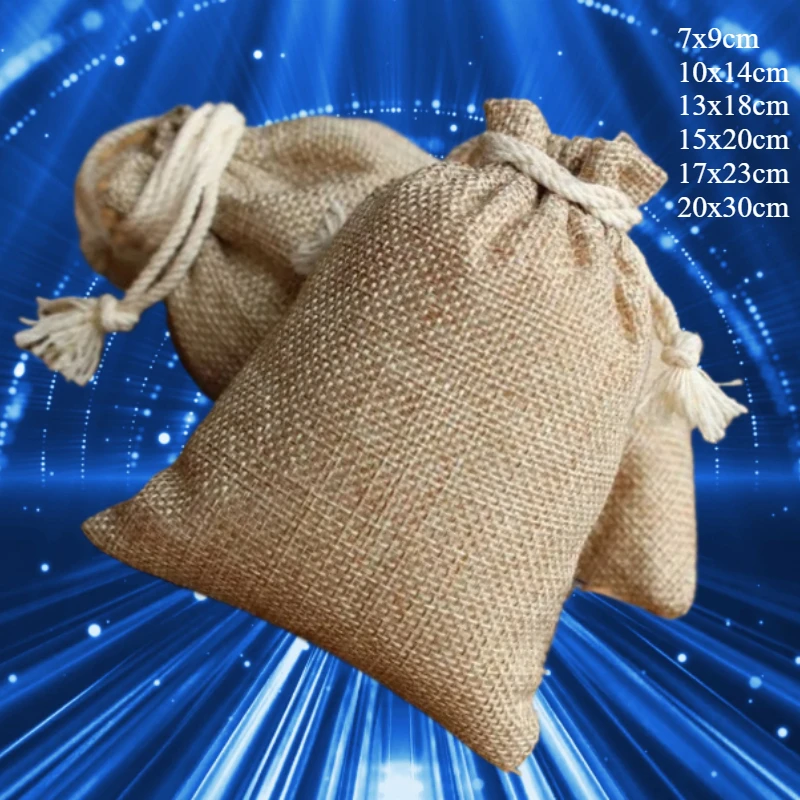 

28pcs Women's Custom Jute Bag Drawstring Burlap Pouch Gift Packaging Bulk Supply Party Favors Birthday Christmas Display Storage