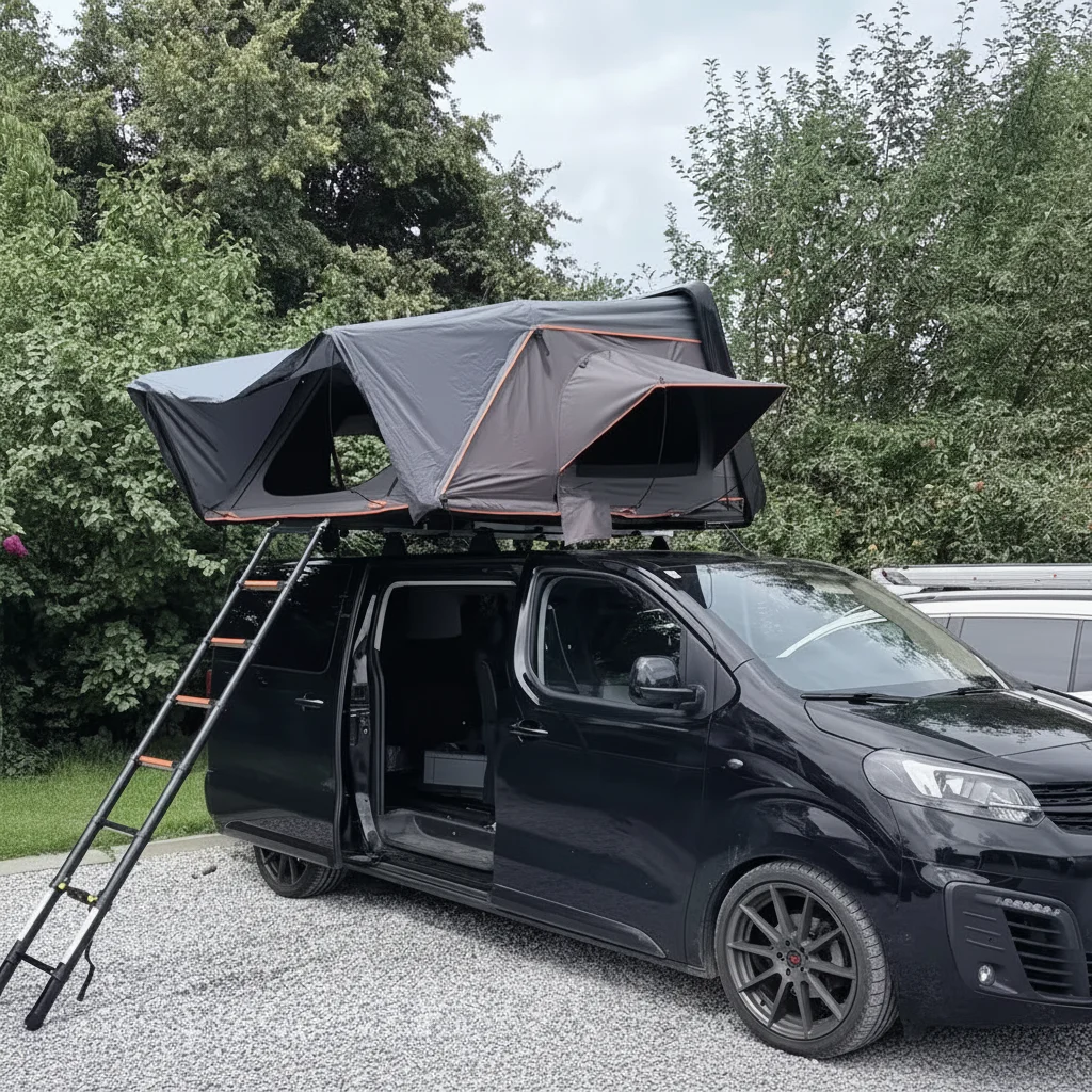 Top Tent Camper For Car Off Road Pick Up 4x4 Rooftop Tent Hard Shell Aluminum Camping Rooftop Tent