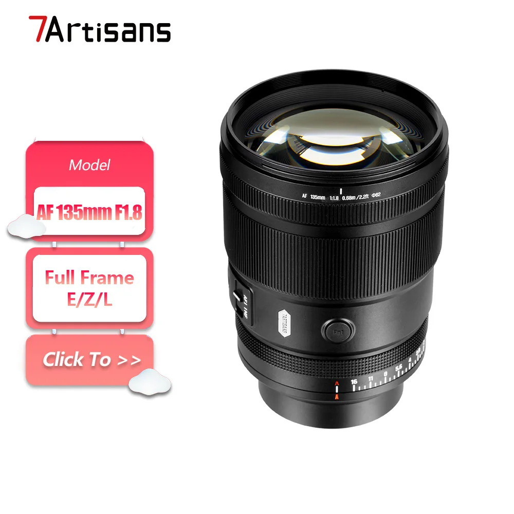 

7artisans Full Frame AF 135mm F1.8 Large Aperture Mirrorless Camera Lens for Humanities Photography with Sony E Nikon Z L-mount