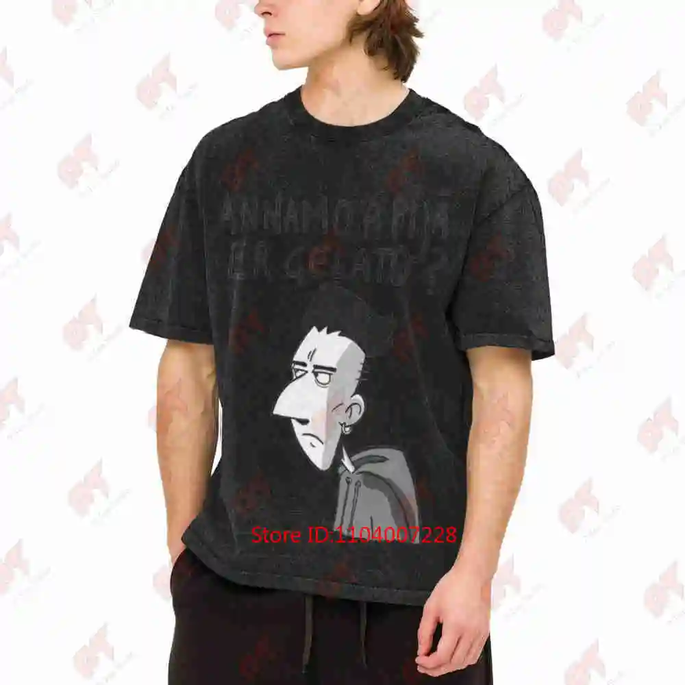 Annamo A Pija Er Gelato Italian Dialect Cartoon Vintage Washed Tee Pure Cotton T-Shirt