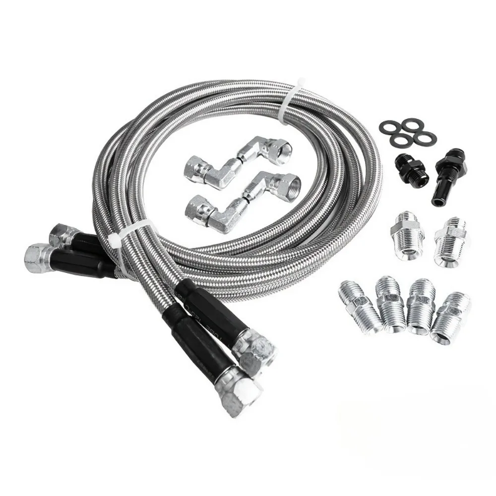 

6AN Transmission Cooler Hose Fitting Kit Stainless Steel Braided Hose