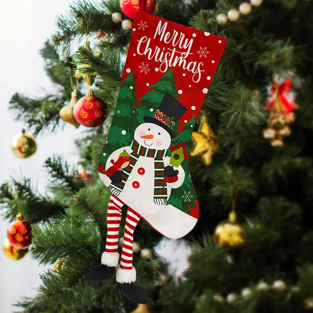 Fine Workmanship Stockings Festive Christmas Stockings Hanging Decorations for Xmas Tree Snowman Santa Claus Elk for Creating