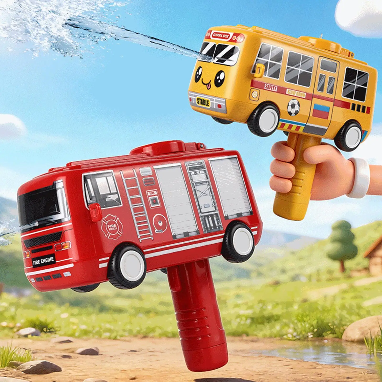 Water Squirters Car Shape Summer Electric Squirter Automatic Water Spray Toy For Summer Backyard Beach Pool Garden Outdoor Kids