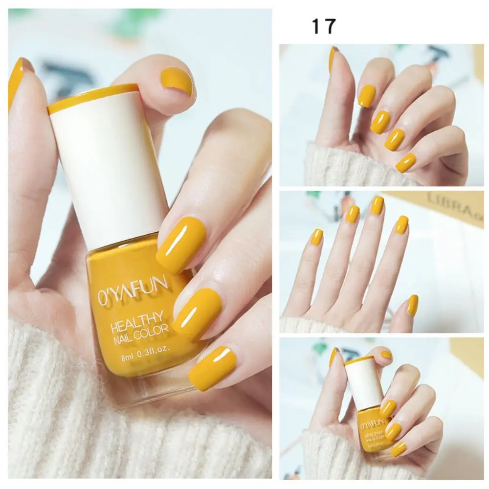 Glossy 8ml Nail Polish No-bake Quick Dry Tearable Nail Art Manicure Nail Art False Nail Oily Mood Nail Polish Woman