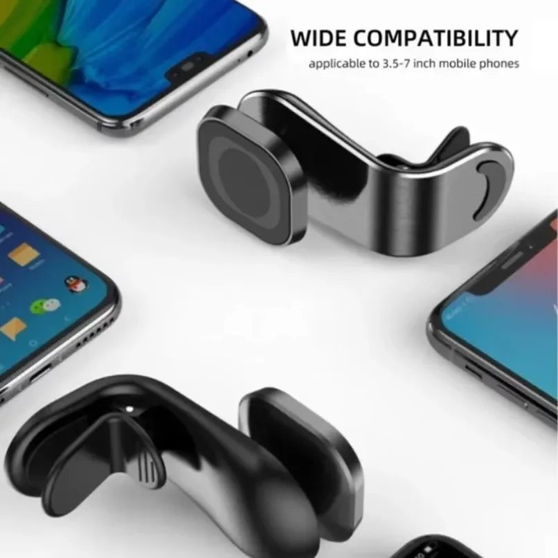 360度回転式マグネット式車載スマホホルダー °   マグセーフ対応 iPhone 16 15 14 13 12 Xiaomi Samsung スマートフォン用 回転式エアベントクリップマウント ブラケット