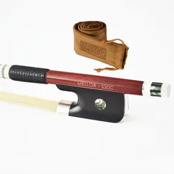 4/4 Size Silver Pernambuco Cello Bow Natural Horsehair Master Maker Amazing Tone MELLOR Solo Level S20C Cello Parts Accessories
