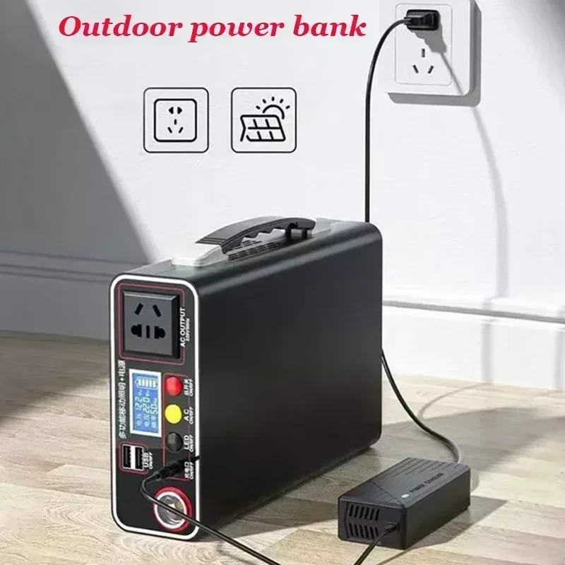 SUYIJIA Power Station 220V 300W, Power Bank luar ruangan 90000mAh portabel rumah berkemah Lifepo4 sistem listrik Generator isi ulang