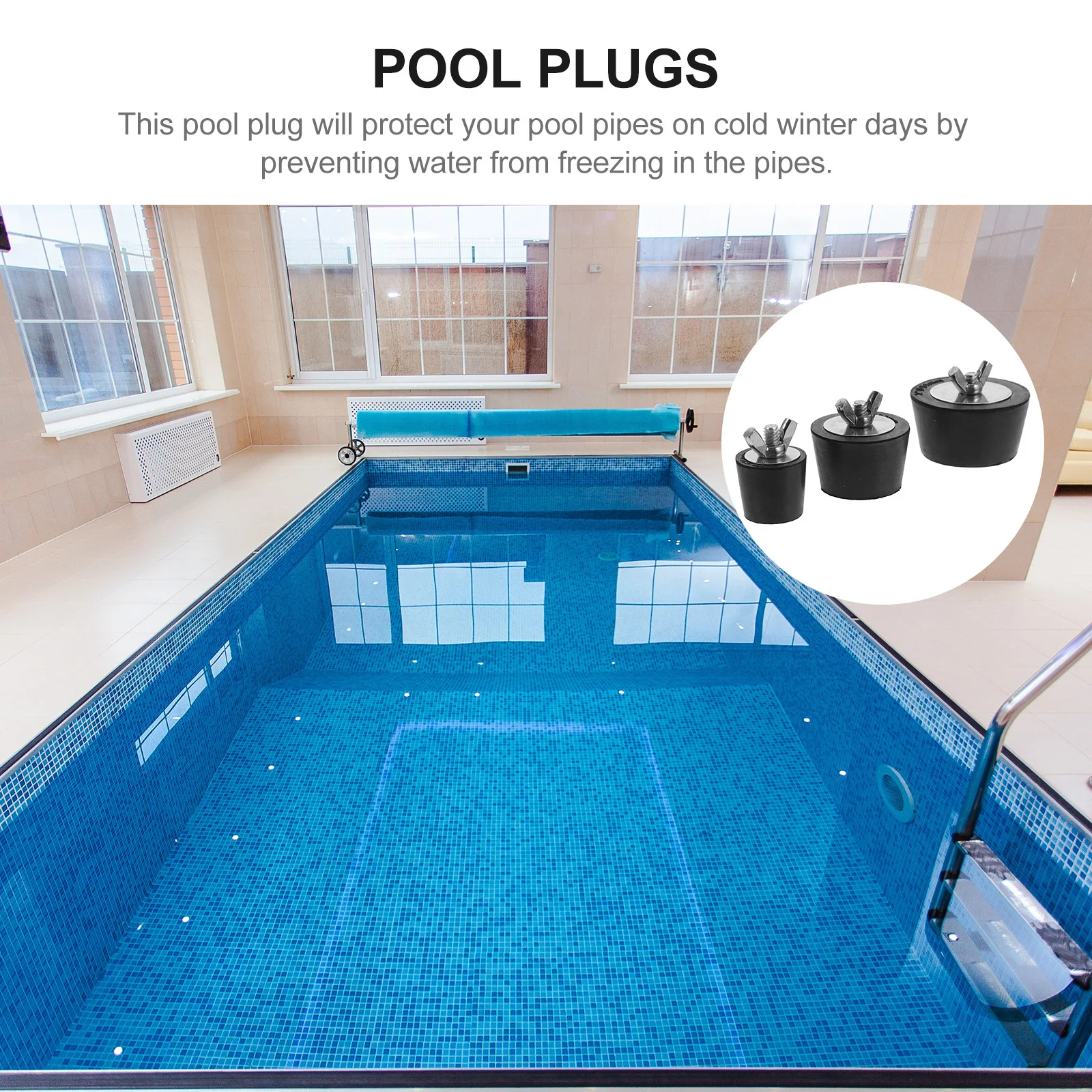 

3pcs Winterizing Plug Heavy Duty Rubber Waterproof For Ground Pool Spa Return Line Drain Outdoor Swimming Pool Replacement