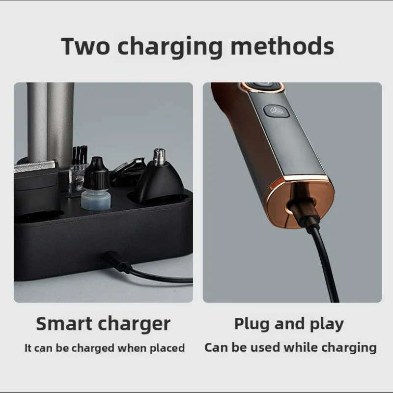 2025年新型ユーピン 5 in 1 バリカン 電動デジタルディスプレイ メンズ多機能脱毛器、バリカン、トリマー