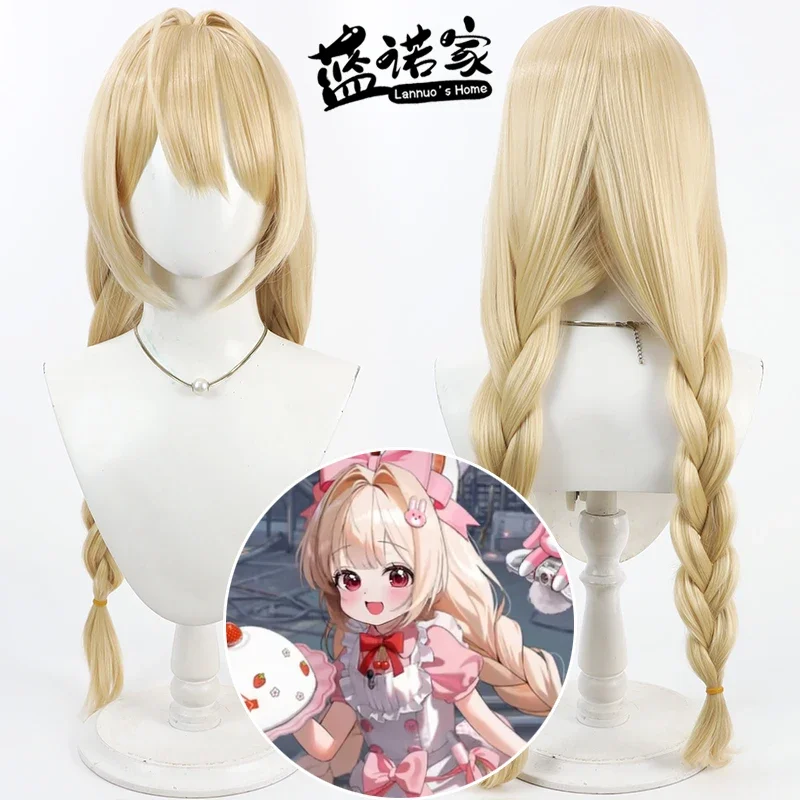 

Синтетические волосы Корка Косплей Парики Никке Богиня Победы Корка Хэллоуин 80 см Светлый плетеный парик Термостойкий