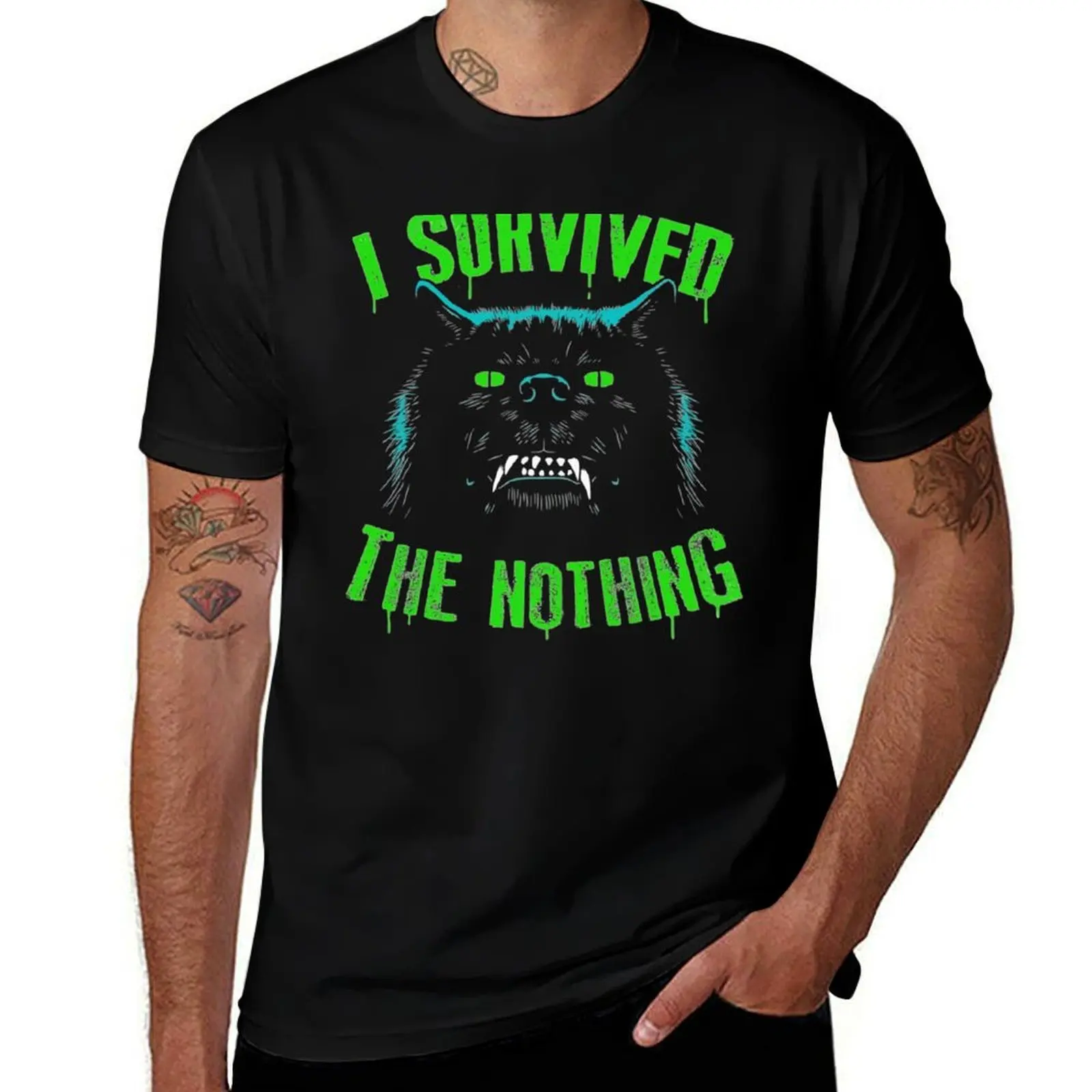 I Survived the Nothing, Neverending Story, T-Shirt No Iron Casual Short Sleeve Top
