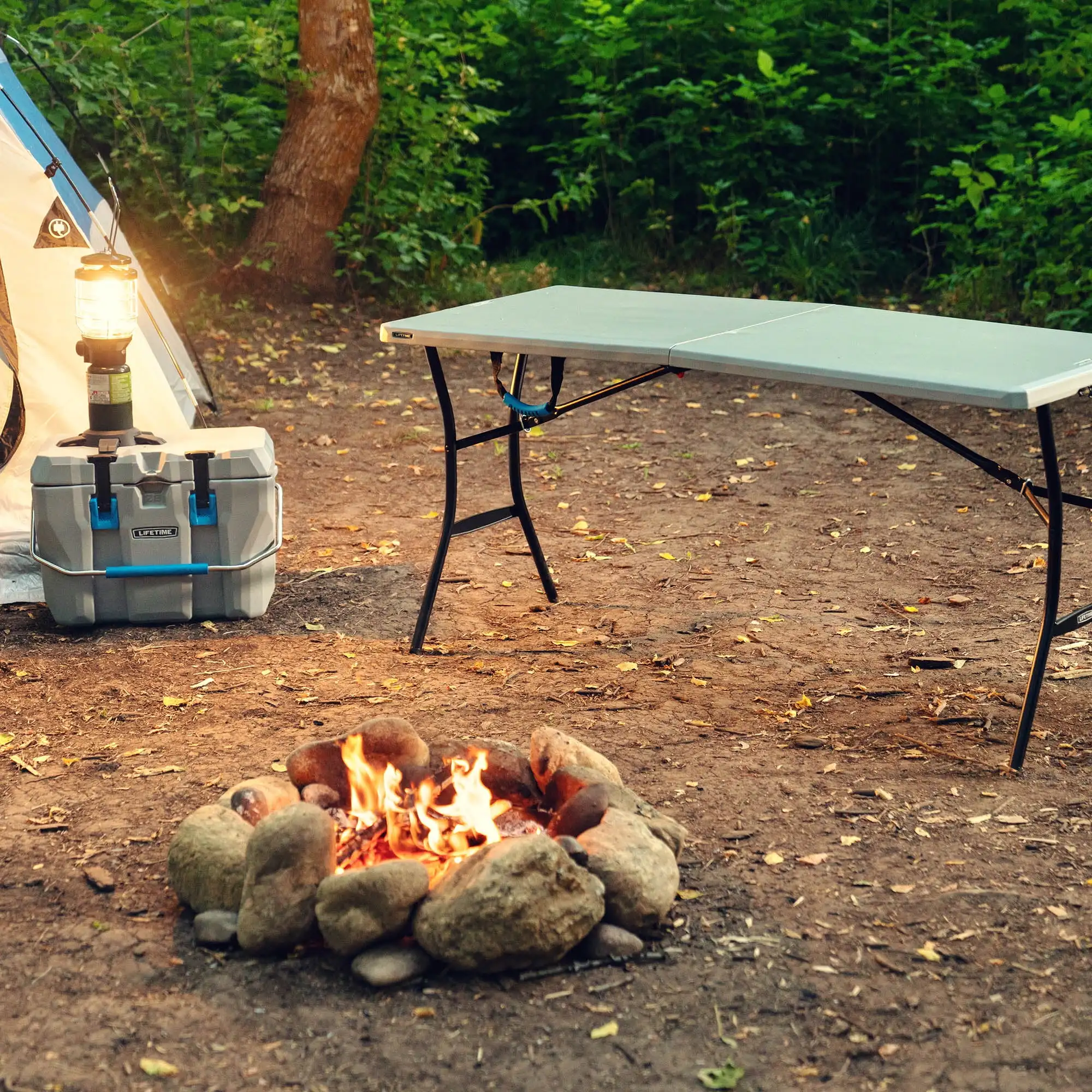 5-Foot Fold-in-Half  Table, Gray