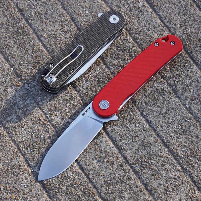 SHOOZIZ HAN309 Pocket Knife D2 Steel G10 Handle Outdoor Camping Folding Knife Lightweight EDC Folding Knife